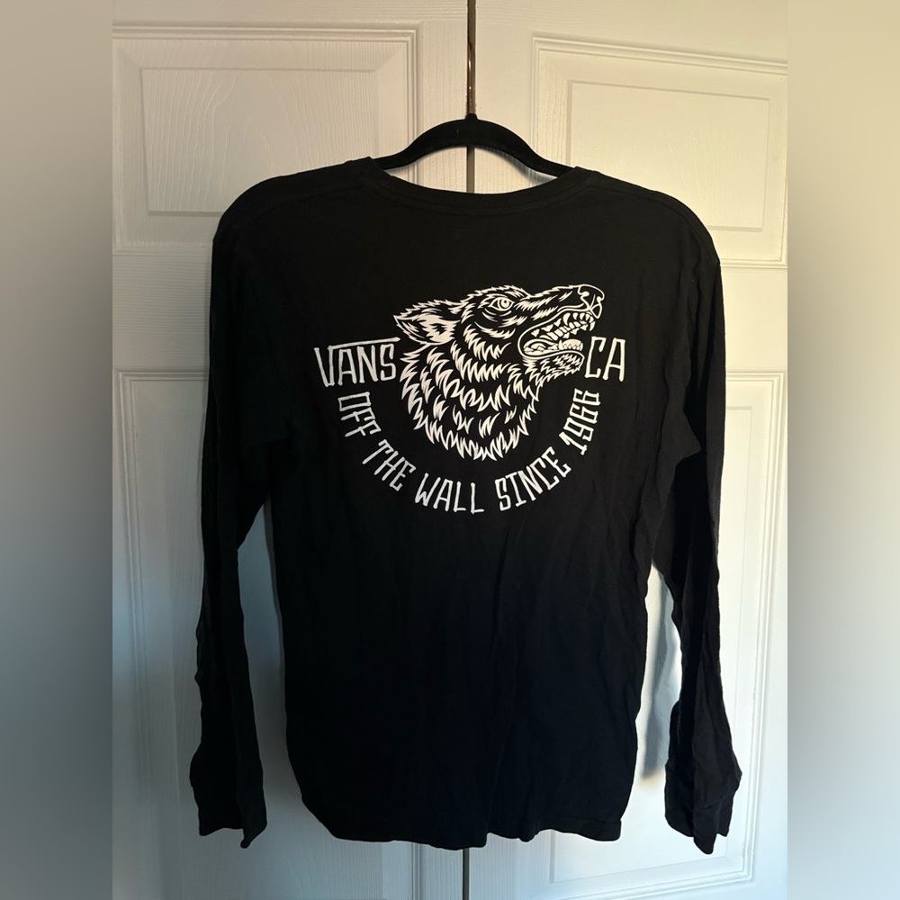 Vans Black Graphic Long Sleeve Tee
